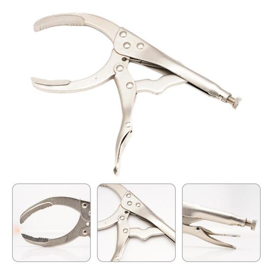 Oil Filter Pliers Heavy Duty Metal Adjustable Oil Filter Wrench Multi-functional Oil Filter Removal Tools Car Accessories