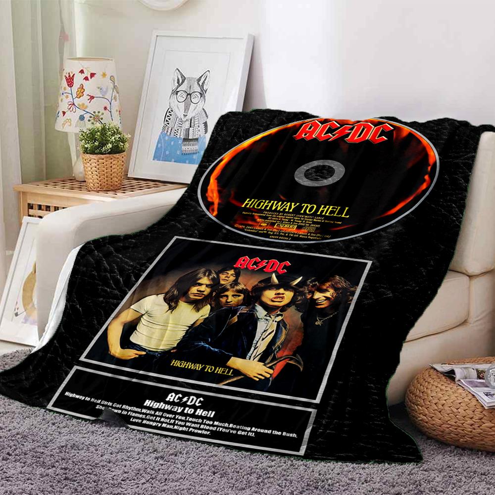 Acdc Heavy Metal Blanket Soft Throw Blanket For Home Bedroom Bed Sofa Travel Office Solid Christmas Blanket