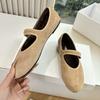New Ballet Falt Shoes Women Suede Leather Mary Jane Shoes Warm Wool Lining Round Toe Buckle Strappy Cozy Women Casual Shoes
