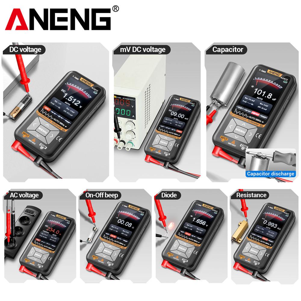 2026 ANENG AOS12 Intelligent 2in1 Oscilloscope Multimeter 5MHz 48MSa/s High Precision Portable Multifunction Measuring Test Tool with Digital Display