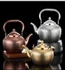 Gold Teapots Stainless Steel Teapot Drinkware Hammered Spherical Kettle Induction Cooker Stove Tea Kettles Tea Accessories