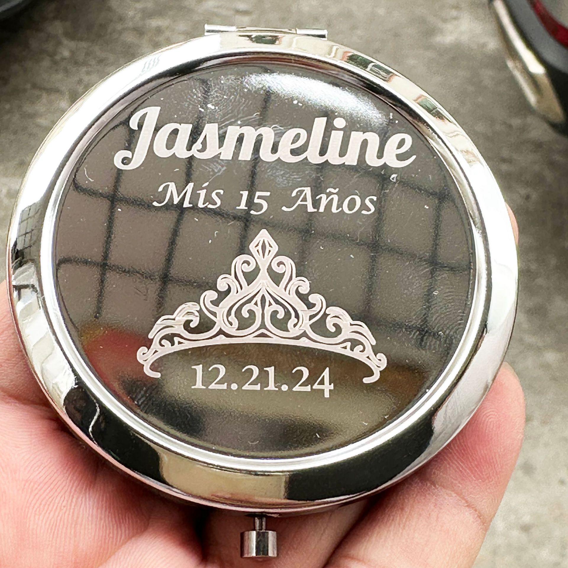 Portable Double-Sided Folding Makeup Mirror - Rose Gold Compact Vanity