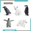 Wild Arctic Animal Set - Penguin, Polar Bear, Igloo Models for Desktop Decoration