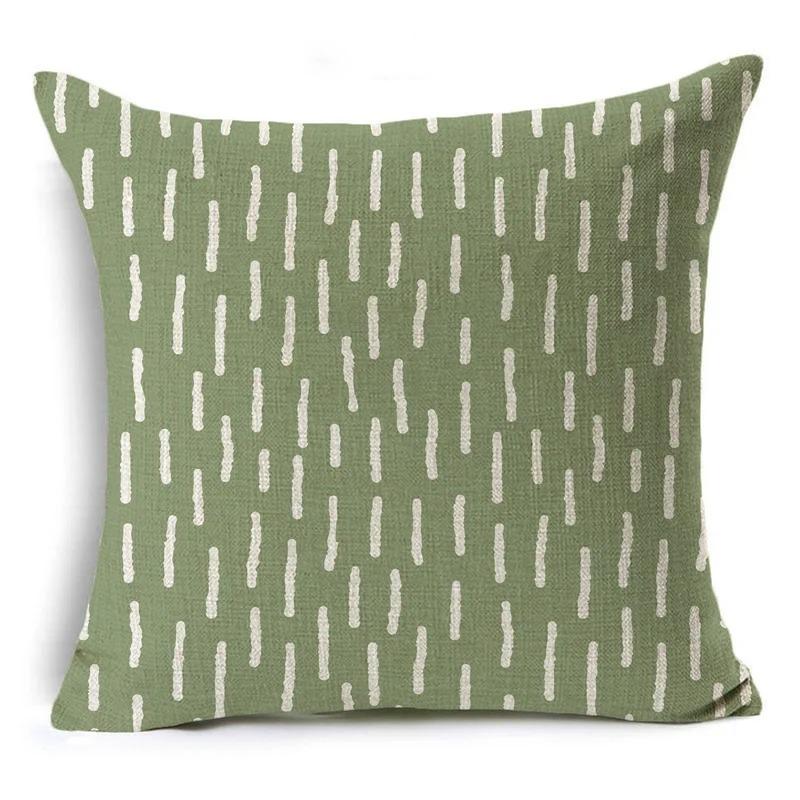 Green Pattern Decorative Cushion Cover Floral Pillow Cover for Car Sofa Decorative Pillow Cover Home Pillow