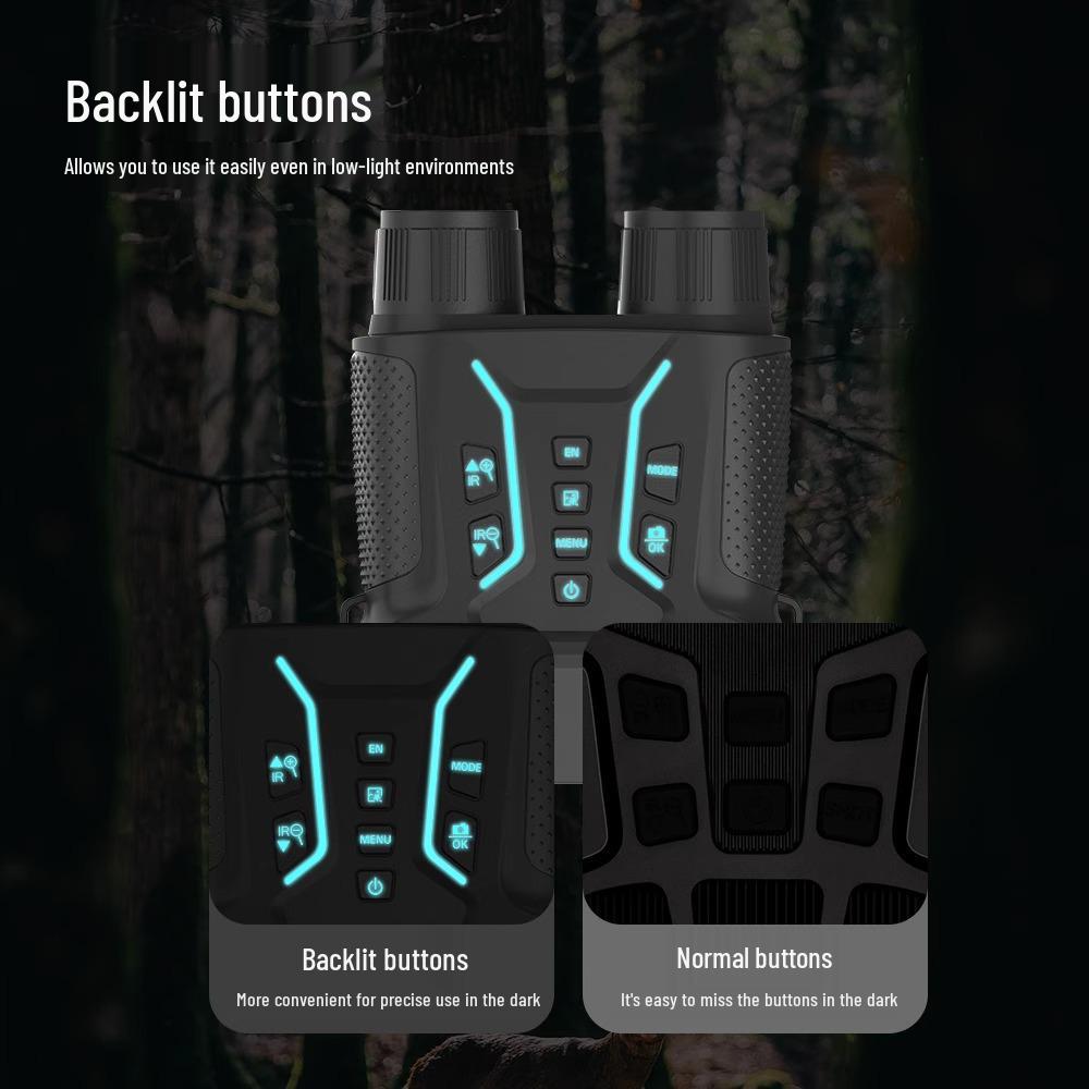 Auto-Focus HD Low-Light Full-Color Infrared Night Vision Binoculars