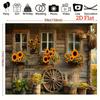 2D Charming Farmhouse Wooden Cabin Wall Decor Banner