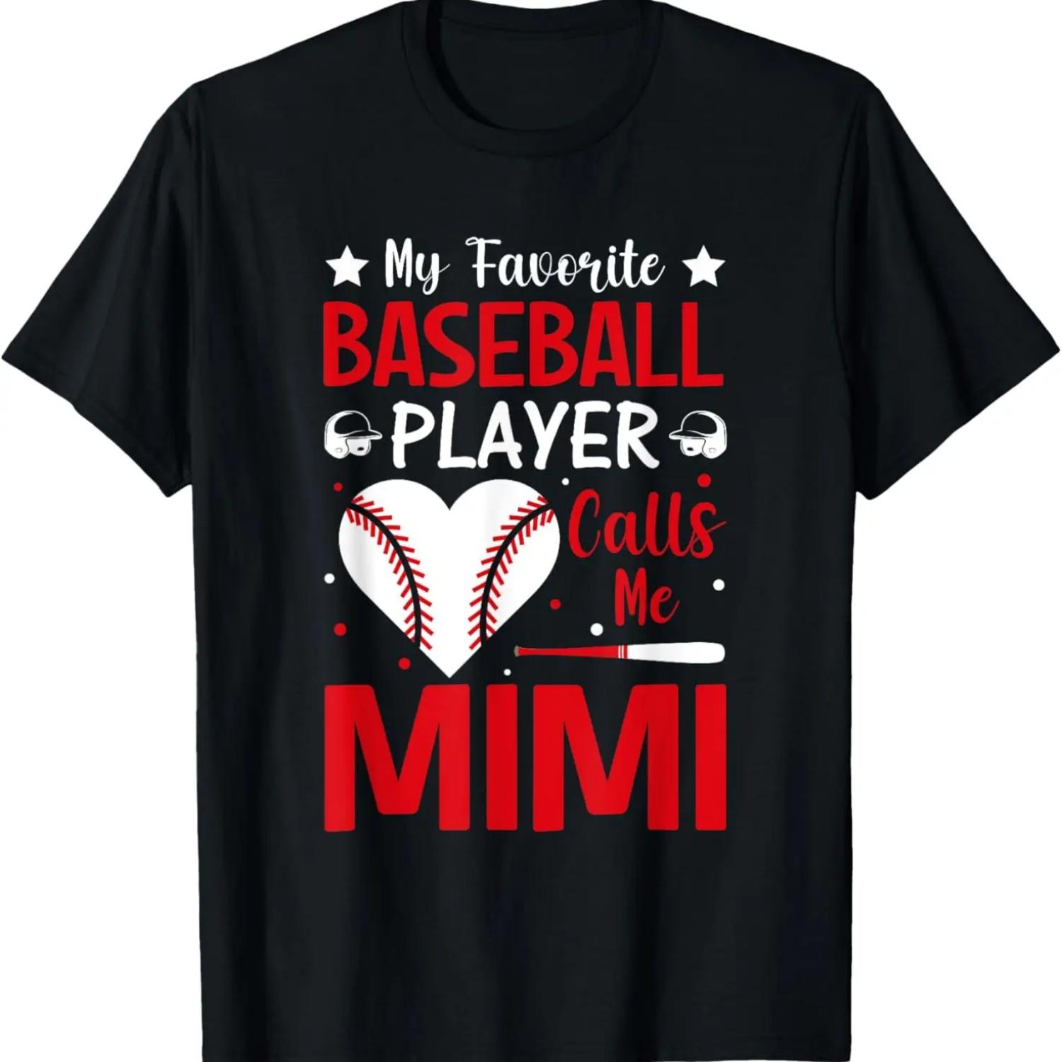 My Favorite Baseball Player Calls Me Mimi T-Shirt S чёрный