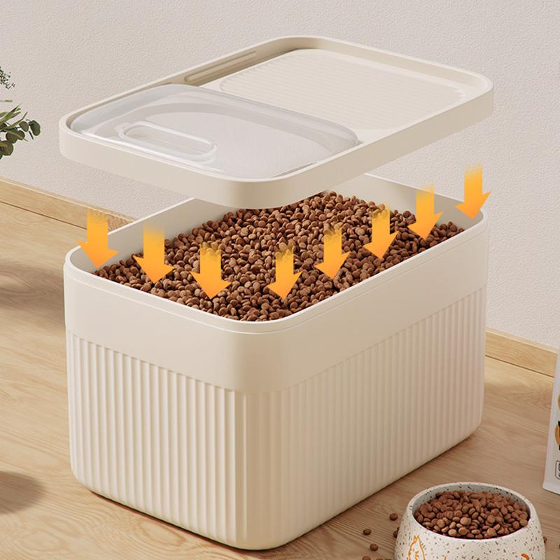 Dog Food Storage Container With Airtight Lid 5/10/15l Large Capacity Moisture Proof Dog Cat Dry Food Bin For Pet Supply Storage