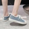 Moda Tenis Damski 2025 Moda Duży Rozmiar Damskie Buty Pojedyncze Wiosna Płaskie Jednolite Kolor Miękka Podeszwa Antypoślizgowe Płócienne Buty Casualowe Trampki