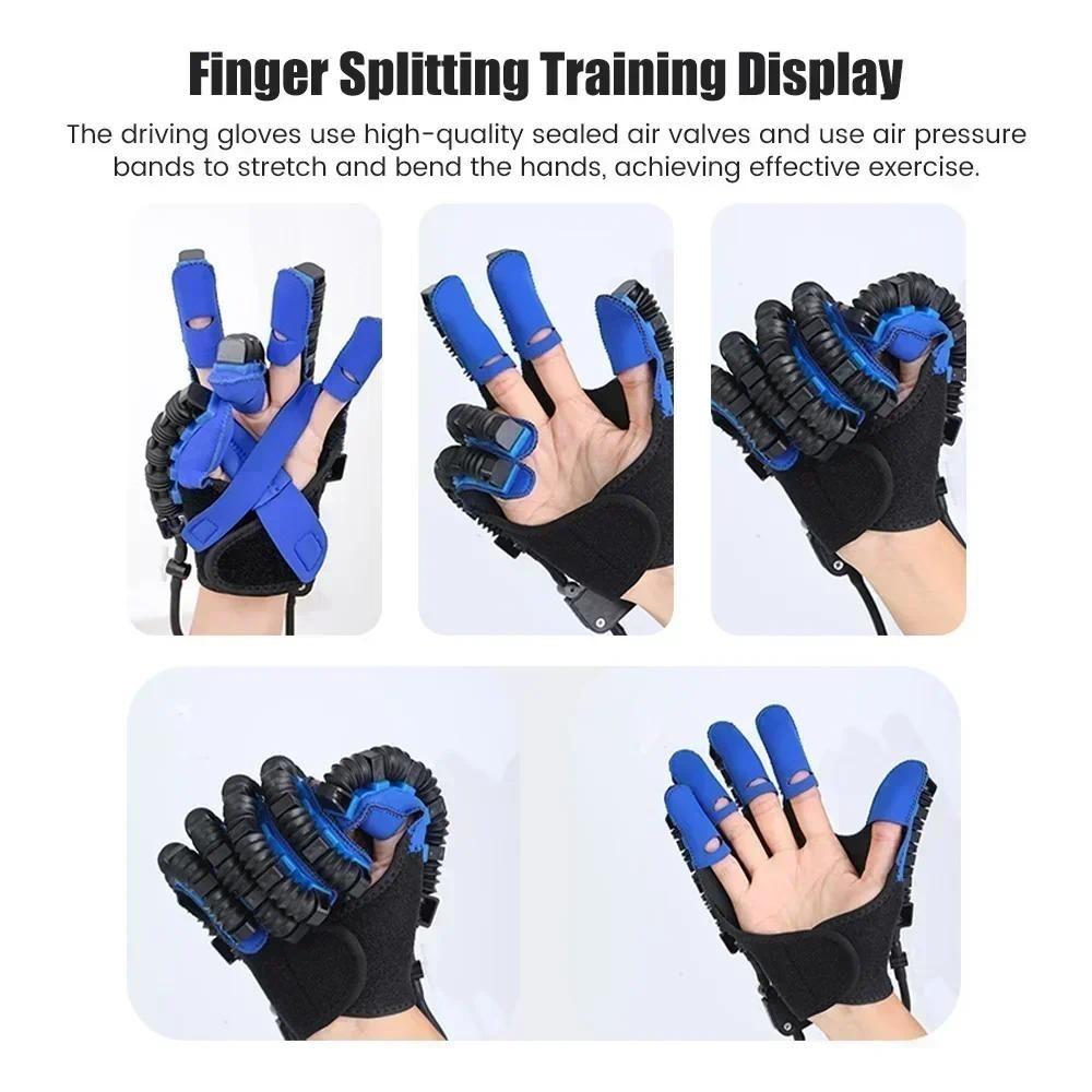 Automatischer Handrehabilitations-Trainer Rehab-Therapie Hemiplegie-Handschuhe Fingertrainer Blau Handrehabilitations-Roboter-Handschuhe