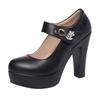 8 10 12cm Kleine Größe 32-43 Mode Schwarz Block Hohe Absätze Schuhe Damen Pumps 2025 Frühling Lackleder Mary Janes Büro Model