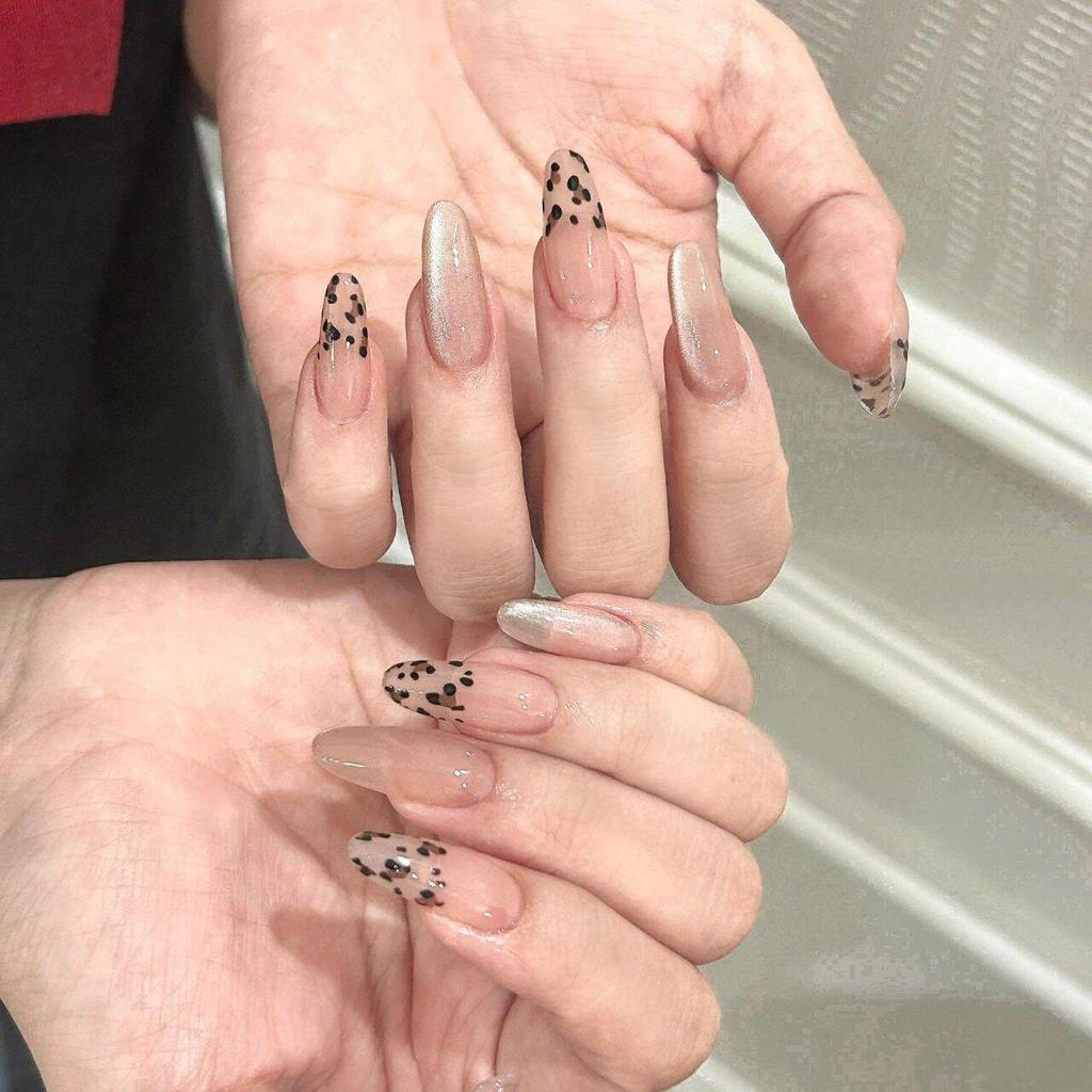 2025 Cat Eye Leopard Print Nail Patches: High-End, Cute & Handmade for Students