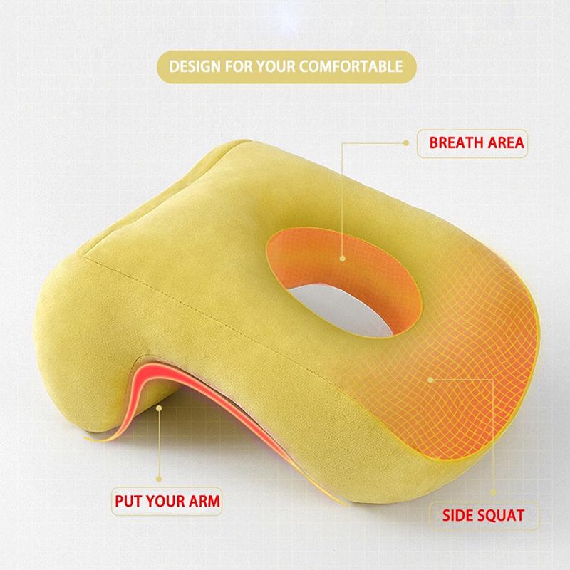 Multifunktionales Nickerchenkissen, Sleepy Hollow, Plüsch, einfarbig, hautfreundlich, natürliches Design, bequem