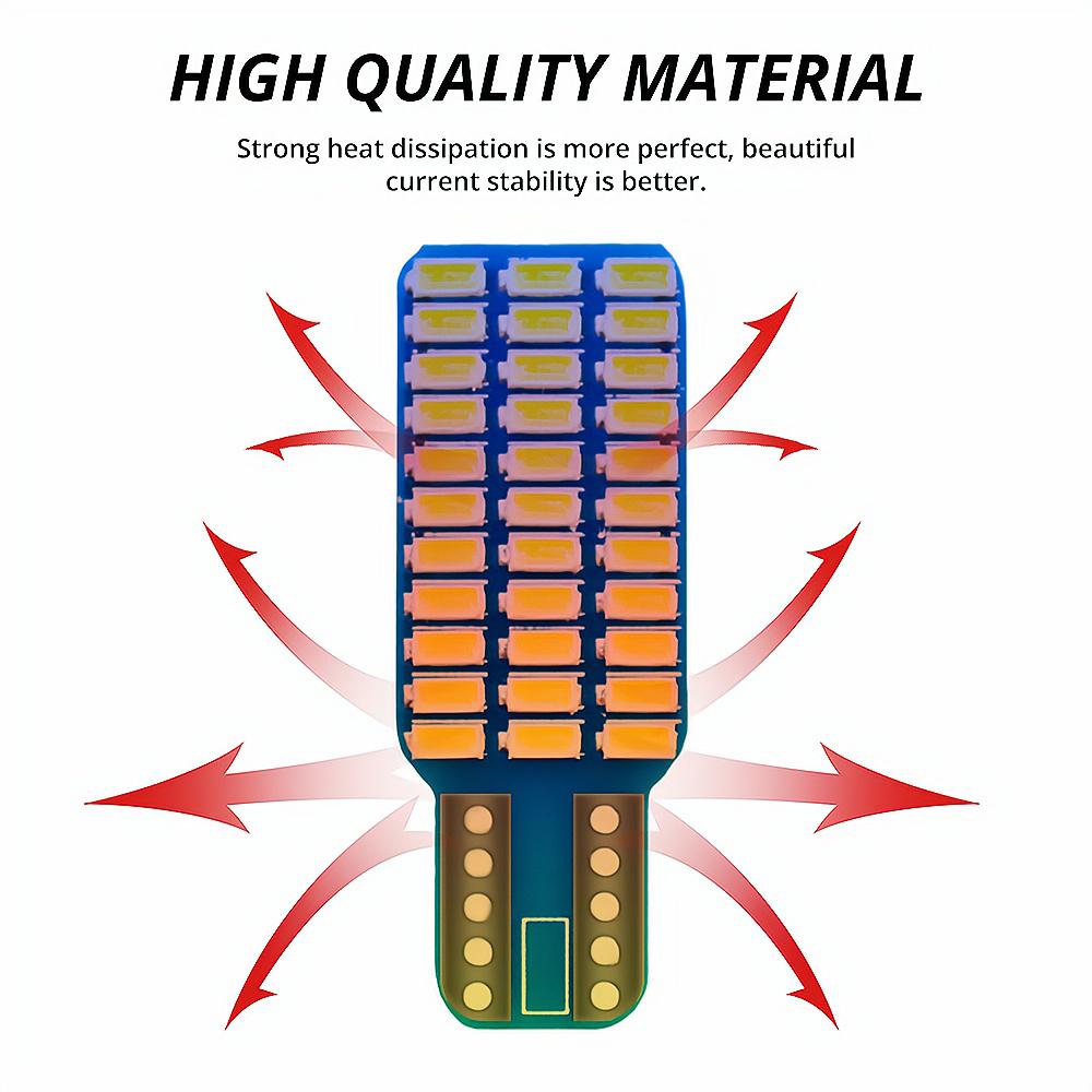 2X W5w LED T10 Canbus Bulbs 3014 Car 168 194 Turn Signal License Plate Trunk Clearance Lights Lamp White 12V 6000K