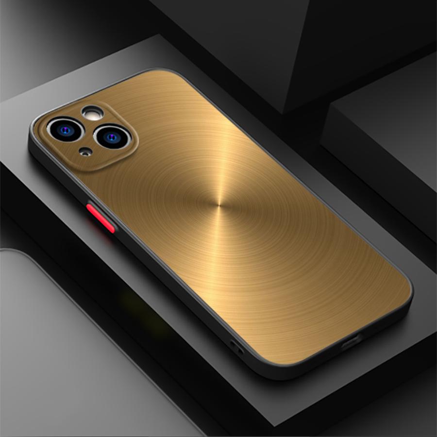 Brushed Metal Texture Steel Print Case for iPhone 15 Plus 17 Air XS 17 16 Pro Max 12 14 16e 11 13 Mini Back Phone Cover