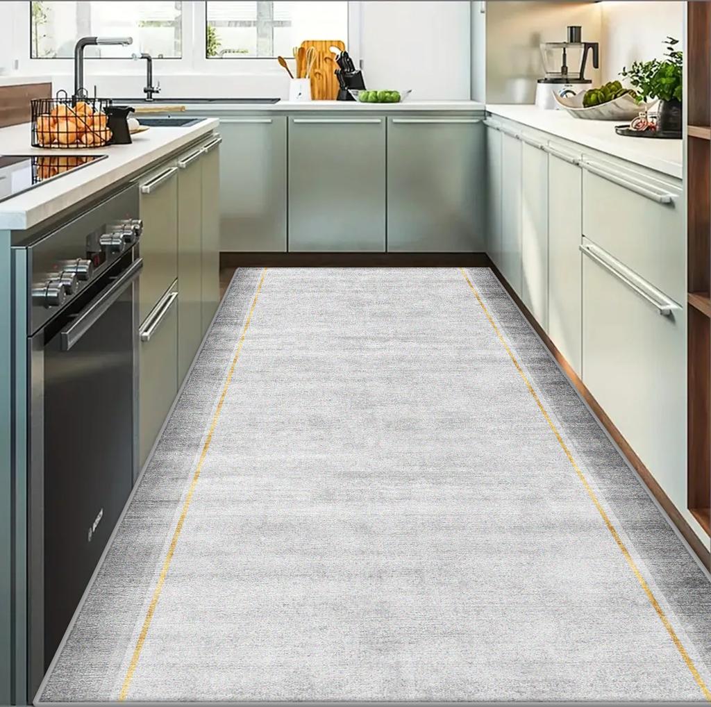 Modern Kitchen Non-slip Long Runner Rugs Decoration Home Living Room Bedroom Corridor Carpet Stairs Entryway Floor Mat Washable