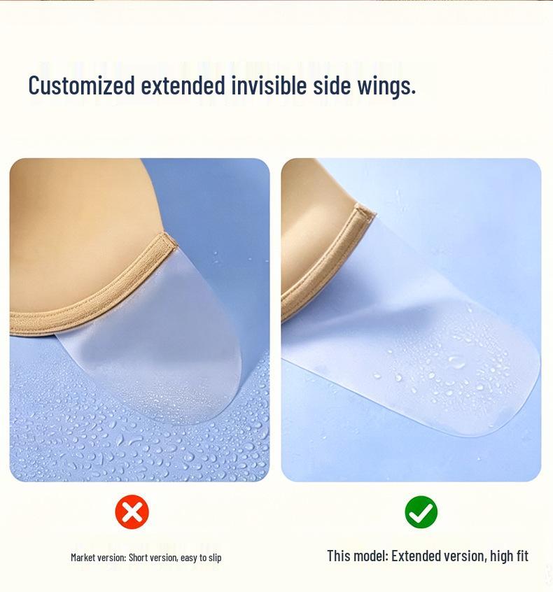 Invisible Push-Up Strapless Bra with Anti-Slip Nipple Covers