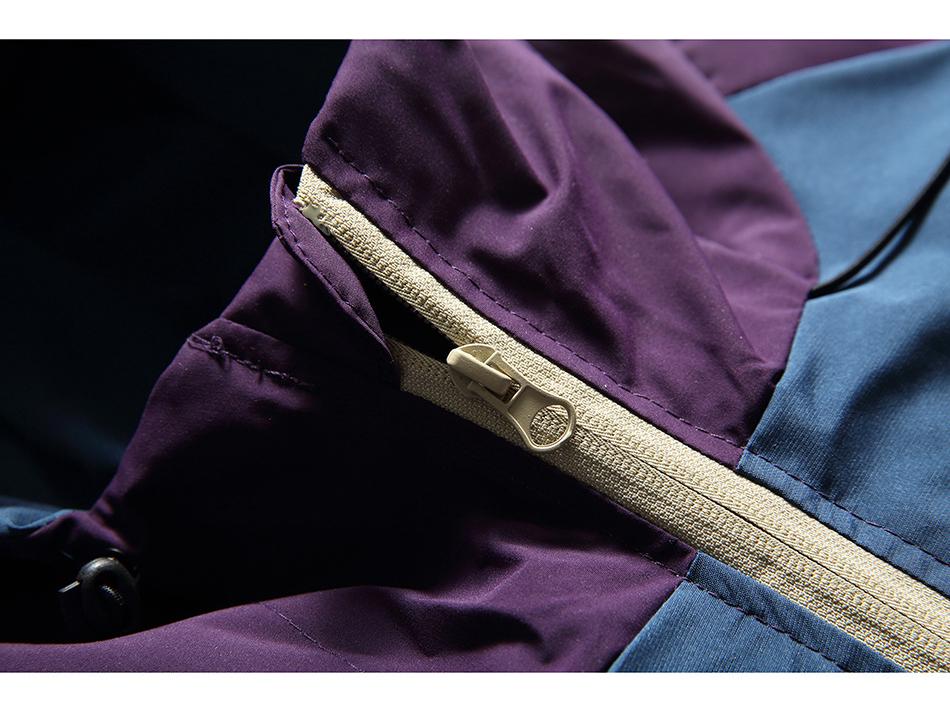 CROWD CITY Men's Spring/Autumn Color Block Teflon Windbreaker Y410