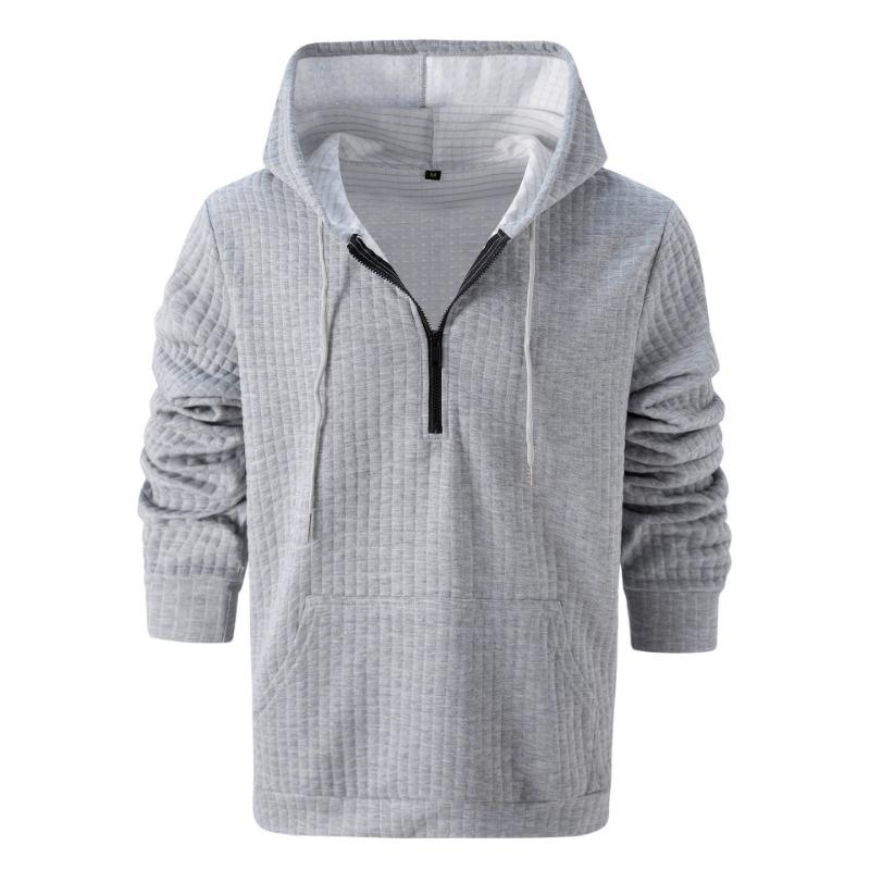 Men S Hooded Sweatshirt Plaid Casual Loose Fit Long Sleeve Pullover