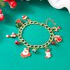 Christmas Bracelet for Women Fashion Elegant Christmas Tree Santa Snowflake Pendant Beaded Bracelets Holiday Party Jewelry Gift for Girls