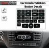 Car Interior Stickers Button Decals for Mercedes Benz A W176 B W246 C W204 E W212 SLK R172 CLS W218 GLK X204 SL R231 Steering Wheel AC Window Radio