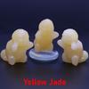1.2" Cute Cartoon Turtle Figures Natural Stones Carved Anime Statue Healing Crystals Animals Room Ornaments Kids Christmas Gifts