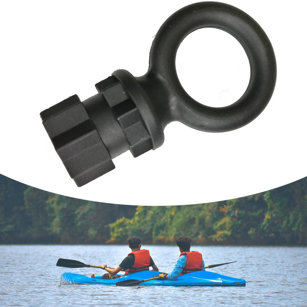 Plastic Canoe Kayak Round Mount Base Fishing Rod Holder Wall Sling Rope Rings Marine Boat Kayak Rope Adapter Enduring