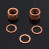 20pcs M14x1.5 Copper Oil Drain Plug Crush Washers Coolant Seal Circle Gasket Set