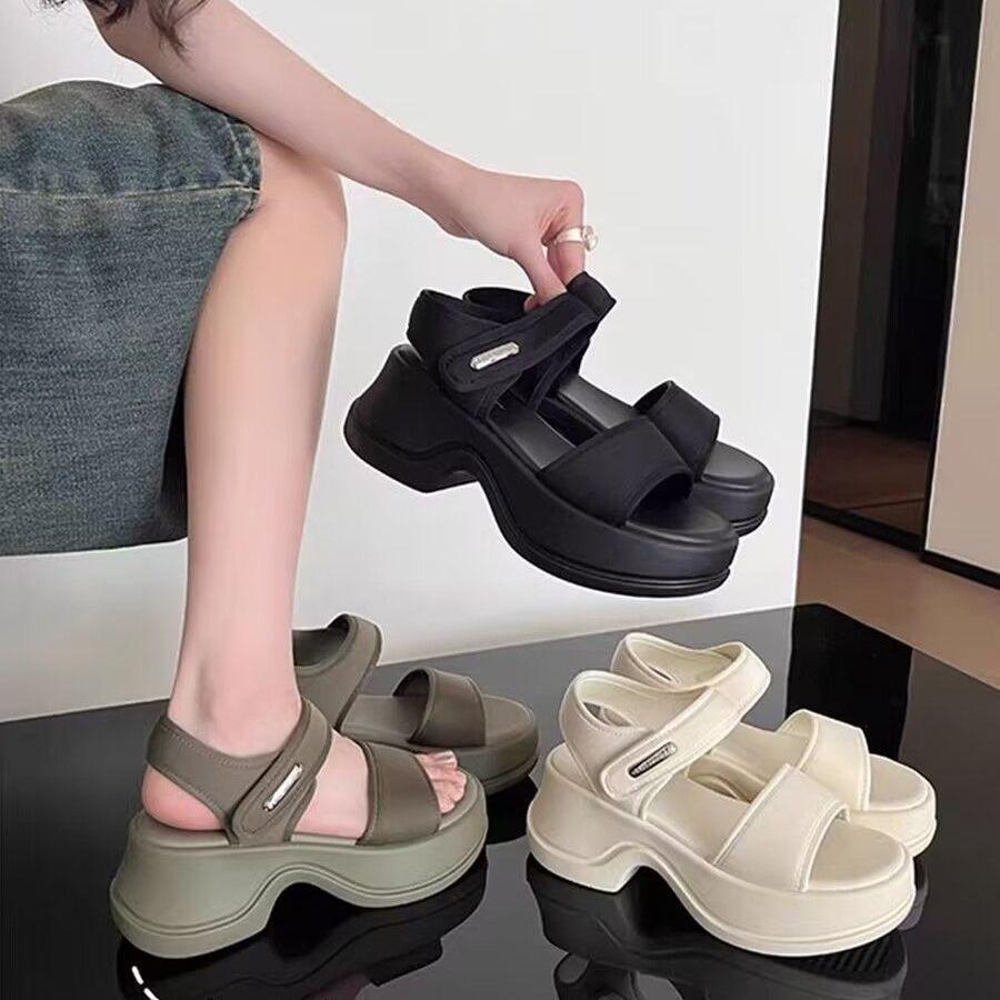 Fashion 2025 Summer Sandals Women's New Height Increasing Thick Bottom Casual Sports Sandals Fashionable and Versatile Outdoor Sandals