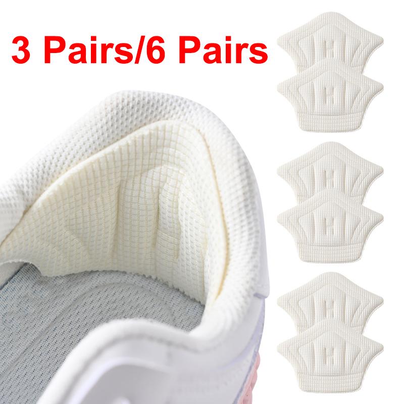 3 paires/6 paires Semelles Patch Protège-talons pour Chaussures de Sport Autocollant Arrière Taille Ajustable Anti-usure Coussinet de Pied Insert de Coussinet