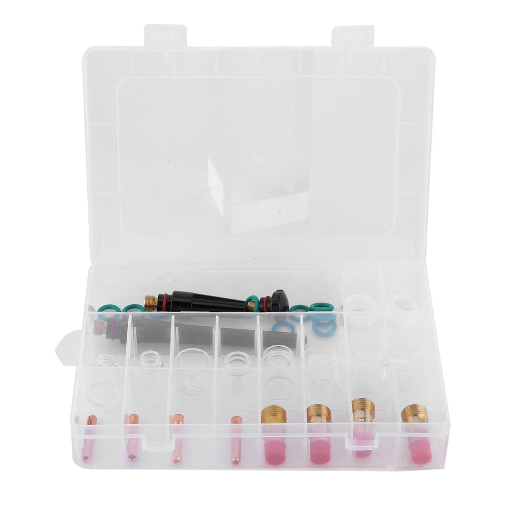 30pcs set Glass Cup Kit Heat Resistant 4# 5# 6# 7# 8# 10# 12# Accessories for TIG Welding Torch