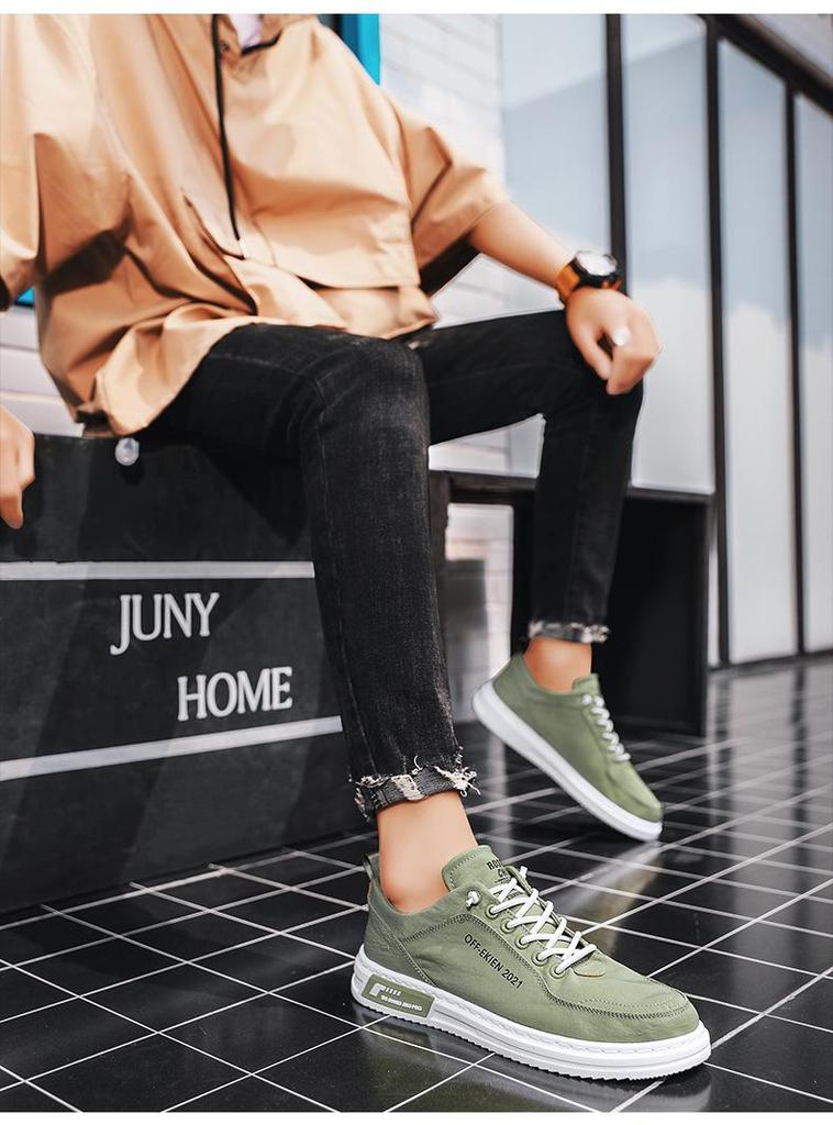 Men's 2026 Trendy Korean Canvas Shoes - Versatile, Breathable, Soft Sole Sports Sneakers