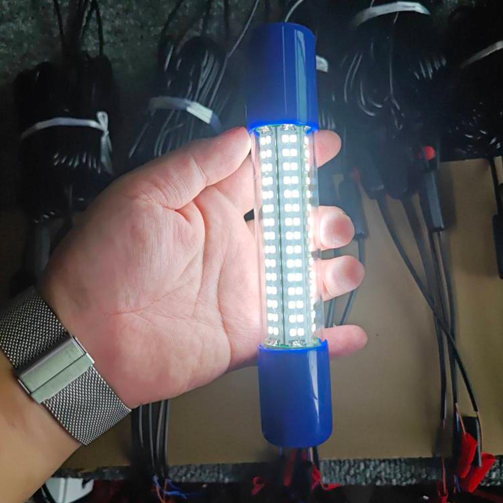 50W DC12-24V Fishing Light 1200LM Deep Drop LED Underwater Submersible Fishing Light IP68 Fish Finder Lamp Attracts Krill Light