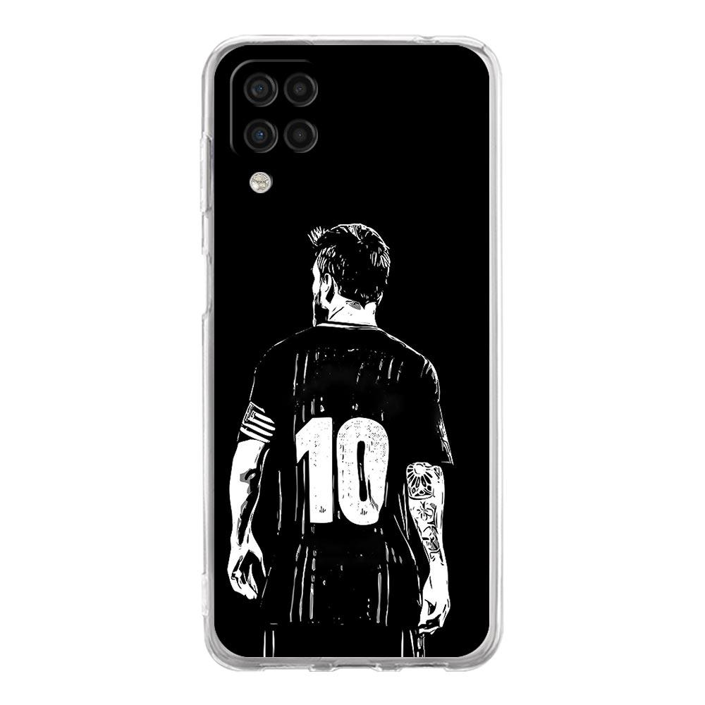 Soft TPU Cover for Samsung Galaxy A25 A23 A22 A52S A31 A72 A73 A17 A07 A13 A11 5G Transparent Phone Case Football 10 Player Bags