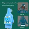 Cartoon Kinder Wasserdichtes Poncho mit Rucksackplatz - Verdickter Ganzkörper-Regenmantel für Grundschuljungen & -mädchen