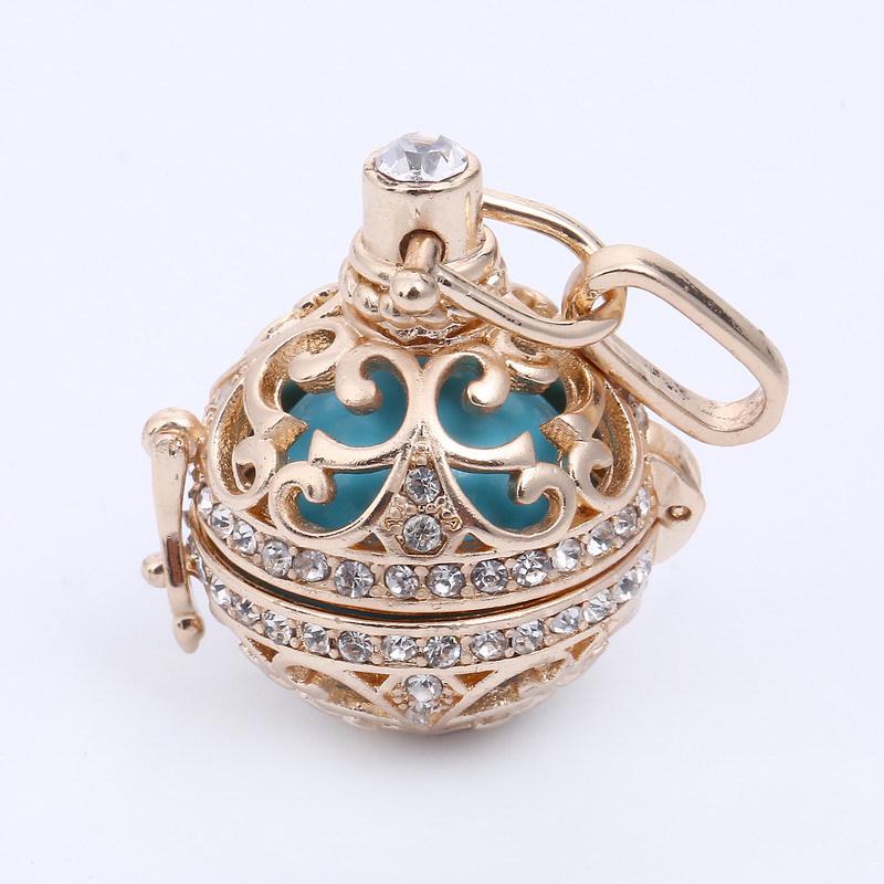 Kashi Kristall Klangperlen Pränatale Halskette für Schwangere - Beruhigende Musikglocke Lange Pulloverkette