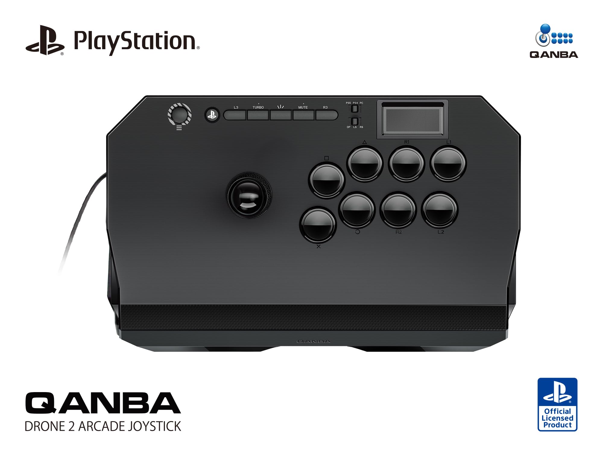 

Qanba Drone 2 Qanba Drone 2 Arcade Joystick Японська версія Офіційно ліцензований продукт у (PlayStation®5 / PlayStation®4 / ПК) [PlayStation Японія] чорний