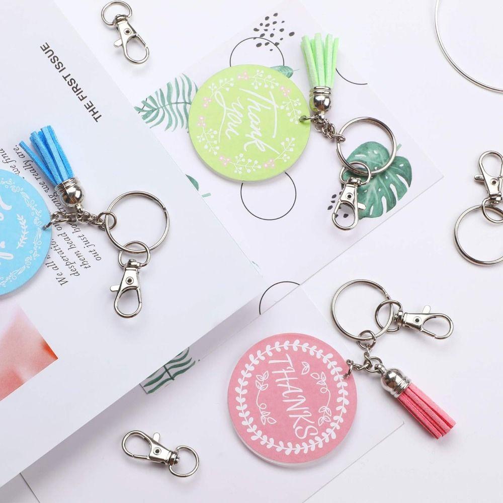 100Pcs Flexible Key Chain Clip 360 Degree Rotating Rotating Key Chain  Keychain Accessories