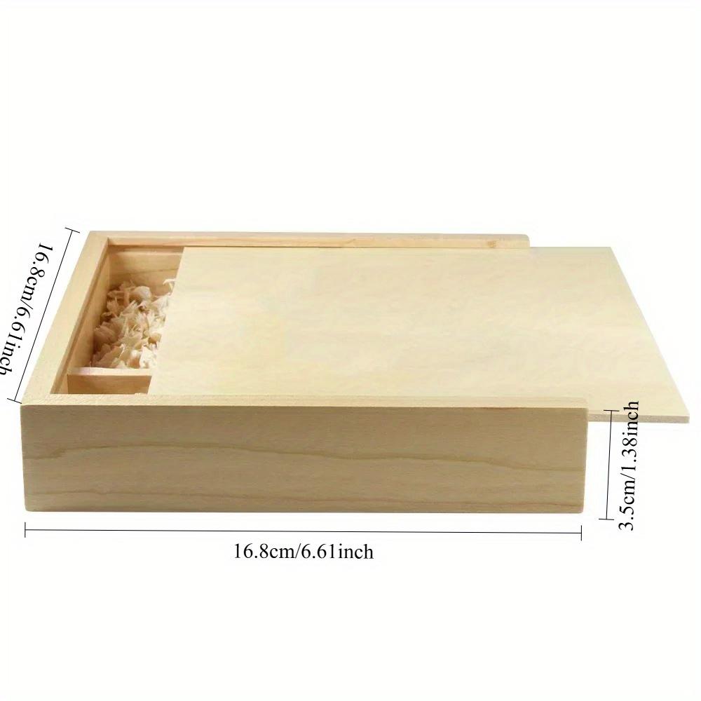 

1 PCS Walnut Maple Wood Storage Box Photography Wedding Gift Album Jewelry USB Box Natural Unfinished Wooden Case 16.9X16.9X3.5cm белый
