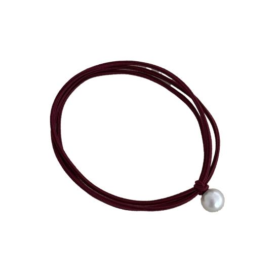 

10PCS Hair Rope with Pearl Decoration High Elastic Strong Toughness Rubber Bands No Slip Versatile Headband for Commuting Casual