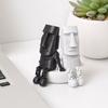 3D Printed Moai Statue Action Figure, Movable Joints Articulated Easter Island Rock Sculpture, Mini Desk Toy Ornament for Office Home Decor