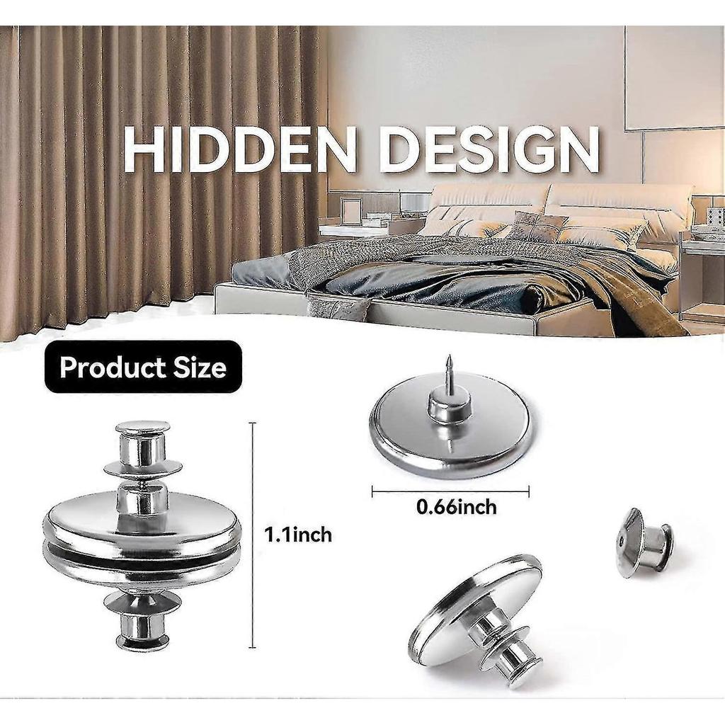 10pcs Curtain Magnets Closure, Curtain Weights Magnets With Back Tack, Prevent Lights From Leaking Button - RiRi
