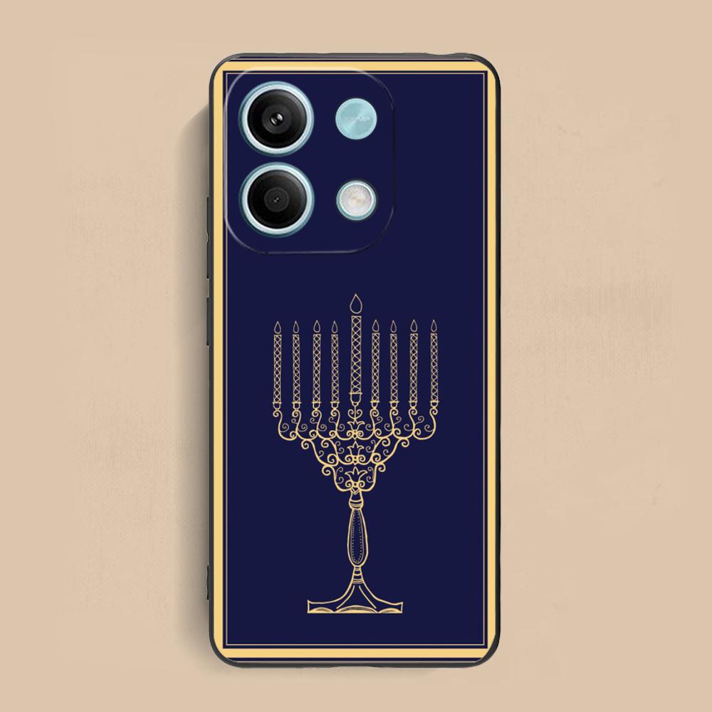 Jewish Hanukkah Mobile Phone Case for Xiaomi Redmi 15 14 13 12 A5 3 2 1 C Plus 4G 5G Colorful Printing Cover Cover Pretty Luxury