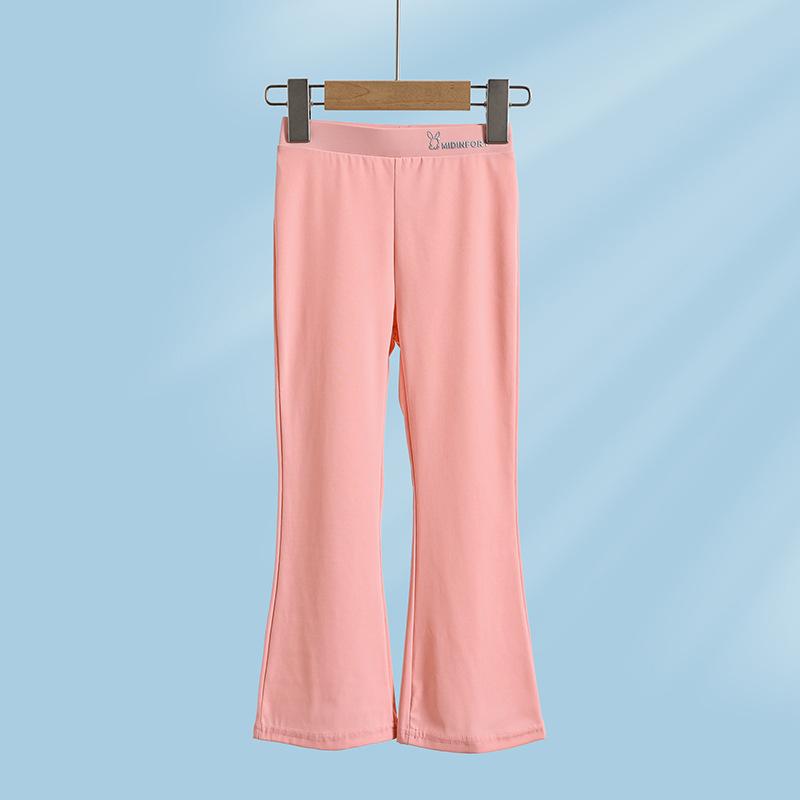 Girls Summer Cool Micro Flared Leggings Ice Silk Comfortable Breathable Yoga Wear Casual Pants