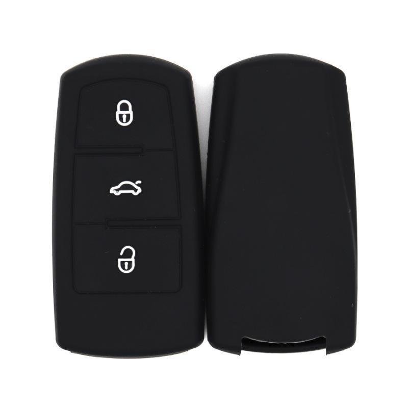 

Suitable for Volkswagen s new CC remote control key bag and old Magotan smart 3-button car silicone cover чёрный
