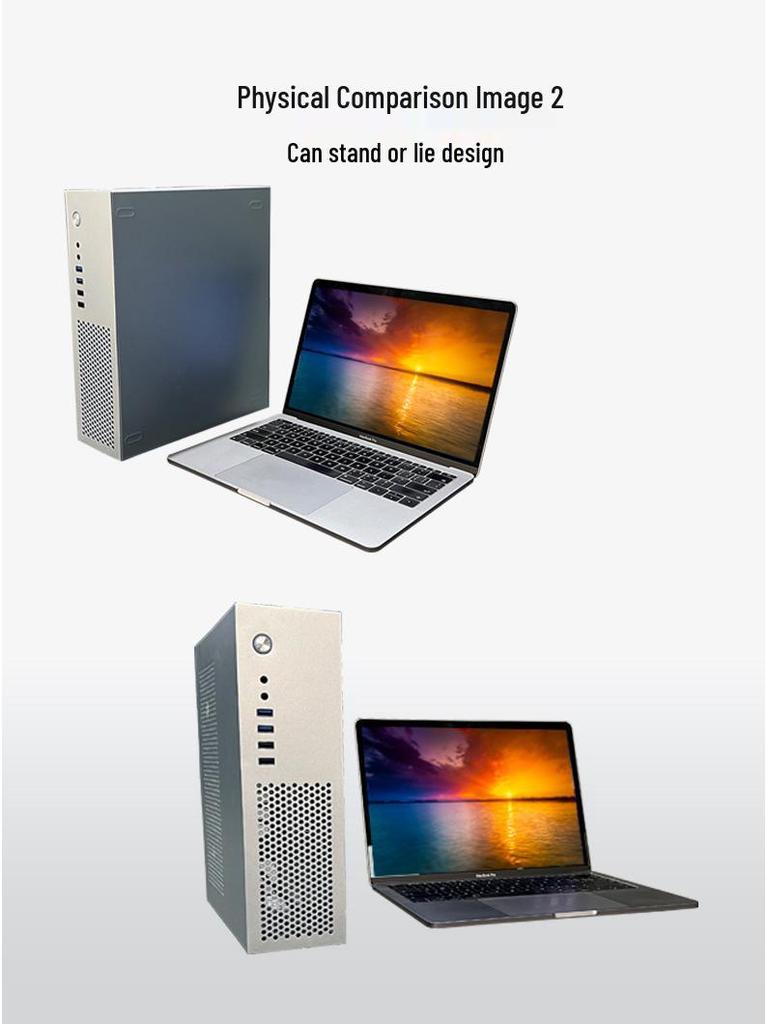 SKTC A10 Mini Horizontal/Vertical MATX 24x24 Motherboard 1U PSU 7.3L HTPC Computer Case