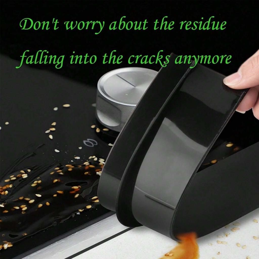 Silikonglipslist, tätningslist för köksgasspis, olje- och fläckskyddslist för kök, silikontätningslist