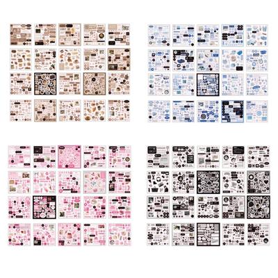 20 Fogli Adesivi per Scrapbooking Adesivi Decorativi Estetici Adesivi per Sfondo per Diario Album Planner Decorazione