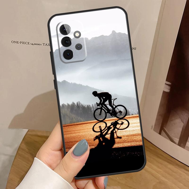 Ride Mountain Bike Bicycle Art Case For Samsung Galaxy A34 A54 A14 A15 A35 A55 A52 A32 A12 A51 A71 A13 A23 A33 A53 Cover