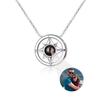 Personalized Photo Projection Necklace I Love You 100 Languages Dog Paw Memorial Pendant Necklace Custom Photo Dog Paw Necklace